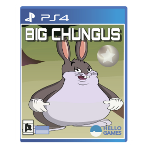 here is a Big Chungus PS4 Game Meme Sticker from the Memes collection for sticker mania