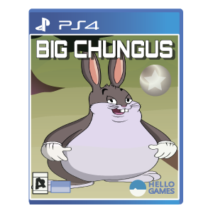 cool and cute Big Chungus PS4 Game Meme Sticker for stickermania