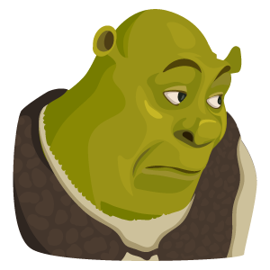 here is a Bored Shrek Meme from the Memes collection for sticker mania