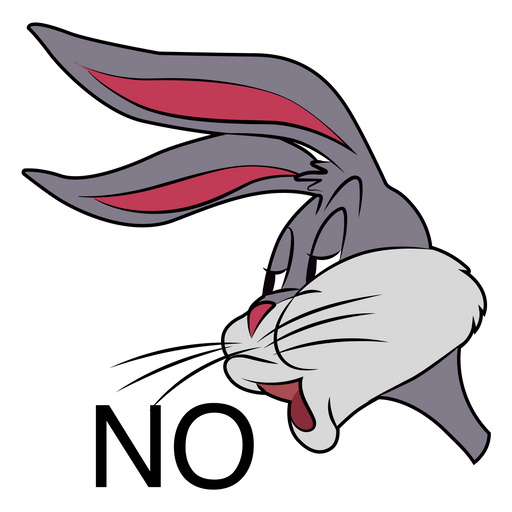 here is a Bugs Bunny's No Meme Sticker from the Bugs Bunny collection for sticker mania