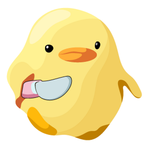 Duck with Knife Meme Sticker