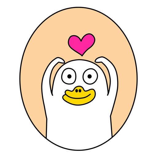 here is a Ducky Liu in Love Meme Sticker from the Memes collection for sticker mania