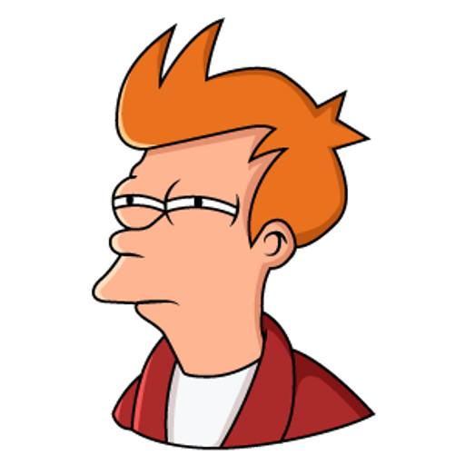 here is a Futurama Fry Not Sure If Meme Sticker from the Memes collection for sticker mania