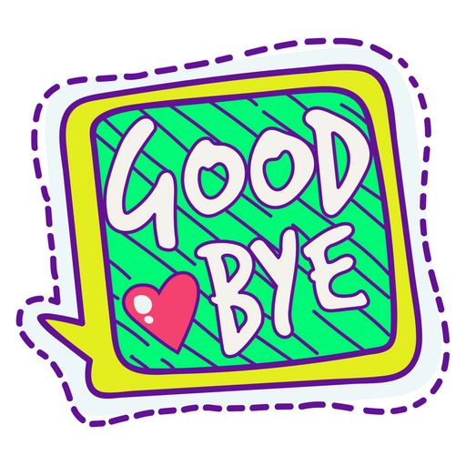 Goodbye Sticker