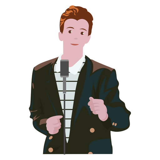 here is a Rickrolling Meme Sticker from the Memes collection for sticker mania