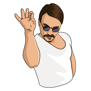 here is a Salt Bae Meme from the Memes collection for sticker mania