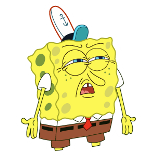 SpongeBob Who Put You on the Planet Meme Sticker