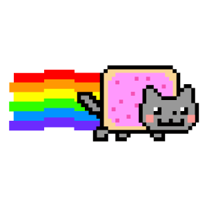 here is a Nyan Cat from the Memes collection for sticker mania