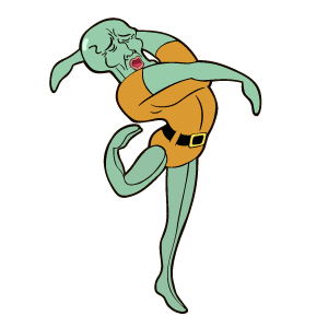 cool and cute Handsome Squidward Dancing for stickermania