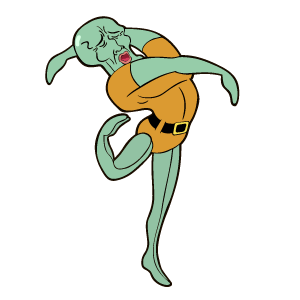 Handsome Squidward Dancing - Sticker Mania