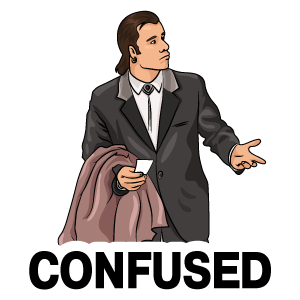 here is a Confused Travolta Meme from the Memes collection for sticker mania