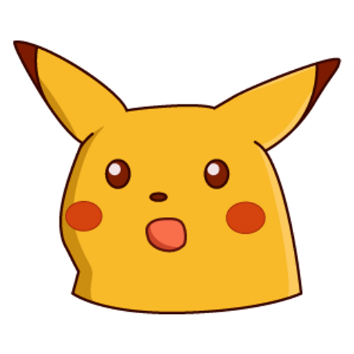 here is a Surprised Pikachu from the Memes collection for sticker mania