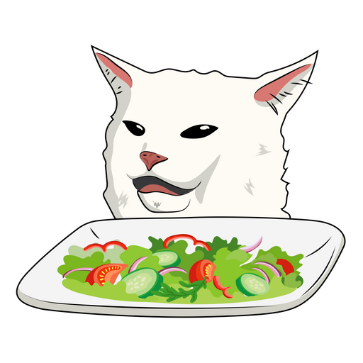 Confused Cat from Woman Yelling at a Cat Meme Sticker