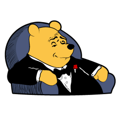 Tuxedo Winnie the Pooh Meme Sticker - Sticker Mania