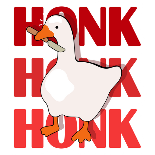 here is a Untitled Goose with Knife Meme Sticker from the Memes collection for sticker mania