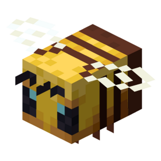 here is a Minecraft Bee from the Minecraft collection for sticker mania