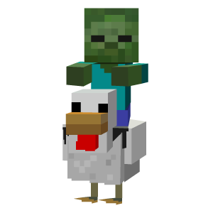 here is a Minecraft Chicken Jockey from the Minecraft collection for sticker mania