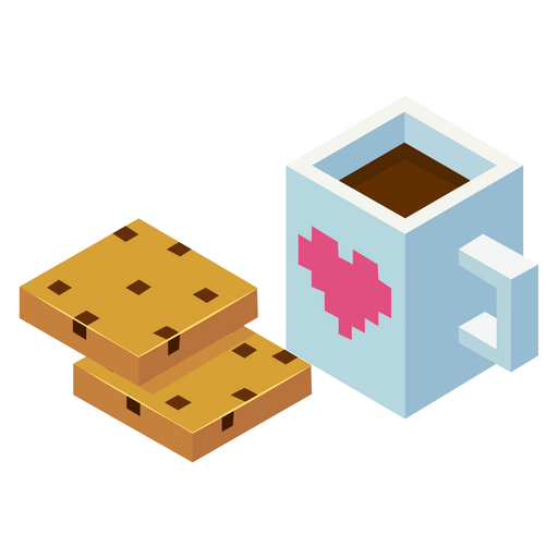 Minecraft Coffee and Cookies Sticker