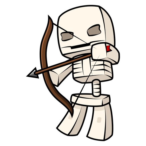 here is a Minecraft Cute Skeleton Sticker from the Minecraft collection for sticker mania