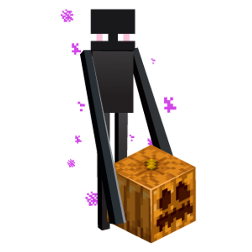 here is a Minecraft Enderman with Halloween Pumpkin from the Minecraft collection for sticker mania