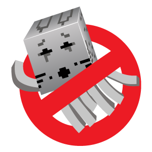 cool and cute Minecraft Ghastbusters Logo Sticker for stickermania