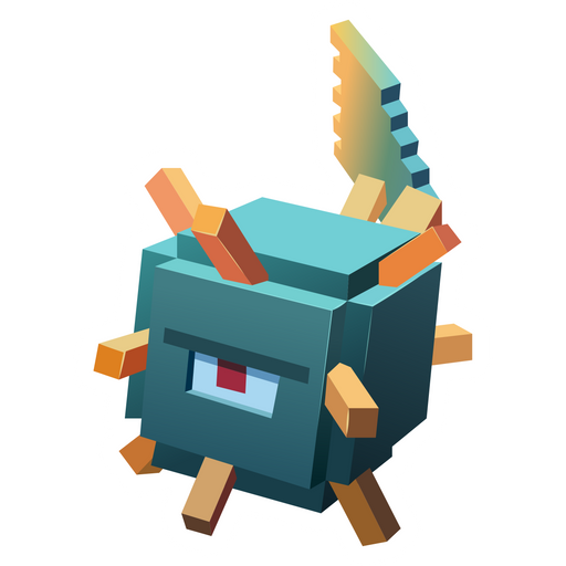 here is a Minecraft Guardian Sticker from the Minecraft collection for sticker mania