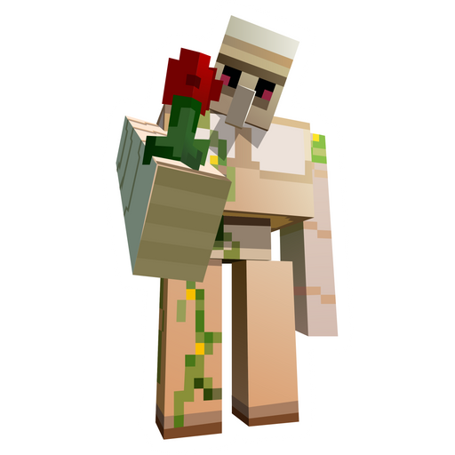here is a Minecraft Iron Golem with Flower Sticker from the Minecraft collection for sticker mania