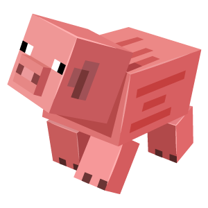 cool and cute Minecraft Pig for stickermania