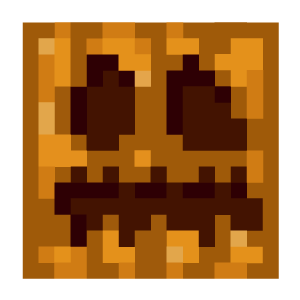 here is a Minecraft Halloween Pumpkin from the Minecraft collection for sticker mania