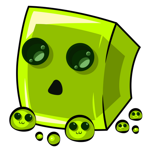 here is a Minecraft Cute Slime Sticker from the Minecraft collection for sticker mania