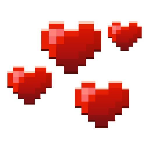 here is a Minecraft Love Hearts Sticker from the Minecraft collection for sticker mania