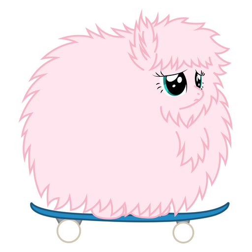 My Little Pony Fluffy Pony On a Skateboard Sticker