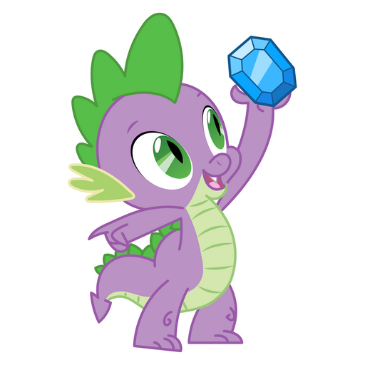 here is a My Little Pony Spike Holds Diamond Sticker from the My Little Pony collection for sticker mania