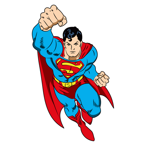 here is a DC Comics Superman Sticker from the Movies and Series collection for sticker mania