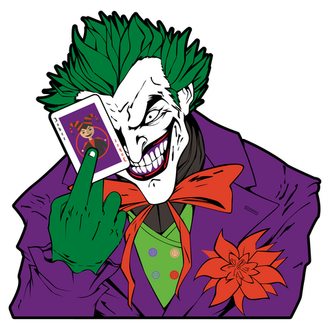 Joker with a Card Sticker - Sticker Mania