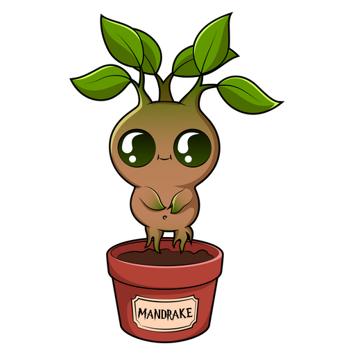 here is a Harry Potter Сute Mandrake Sticker from the Harry Potter collection for sticker mania