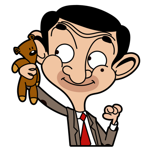 here is a Mr. Bean Sticker from the Movies and Series collection for sticker mania