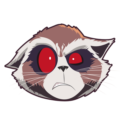 here is a Rocket and Groot Rocket Raccoon Shocked Sticker from the Marvel collection for sticker mania