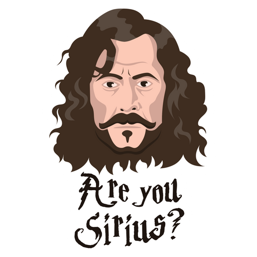 here is a Sirius Black - Are You Sirius? Sticker from the Movies and Series collection for sticker mania
