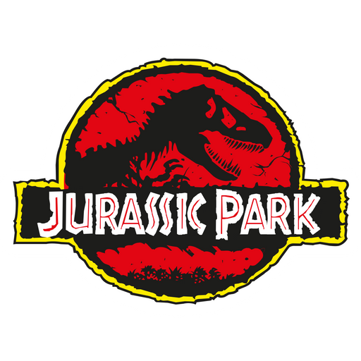 here is a Jurassic Park Movie Logo Sticker from the Movies and Series collection for sticker mania