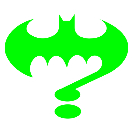 Batman with Question Mark Logo Sticker