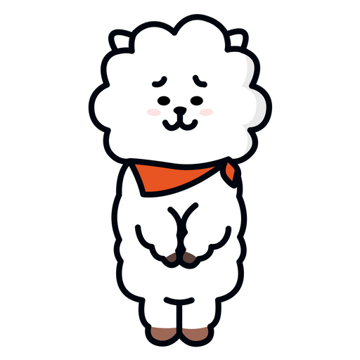 here is a BTS BT21 RJ Jin Sticker from the K-Pop collection for sticker mania