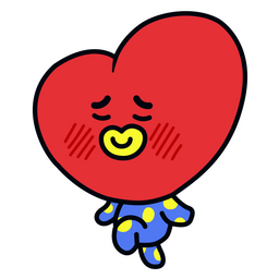 BTS BT21 Tata V Sticker - Sticker Mania