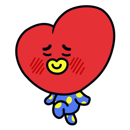 here is a BTS BT21 Tata V Sticker from the K-Pop collection for sticker mania