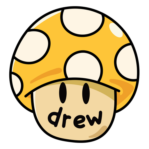 here is a Drew House Mushroom Sticker from the Music collection for sticker mania