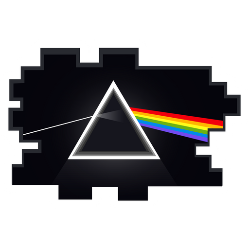 here is a Pink Floyd Prism Sticker from the Music collection for sticker mania