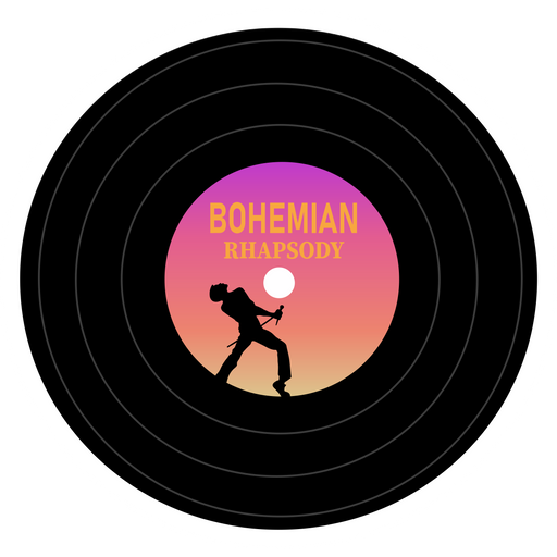 here is a Queen Bohemian Rhapsody Vinyl Sticker from the Music collection for sticker mania