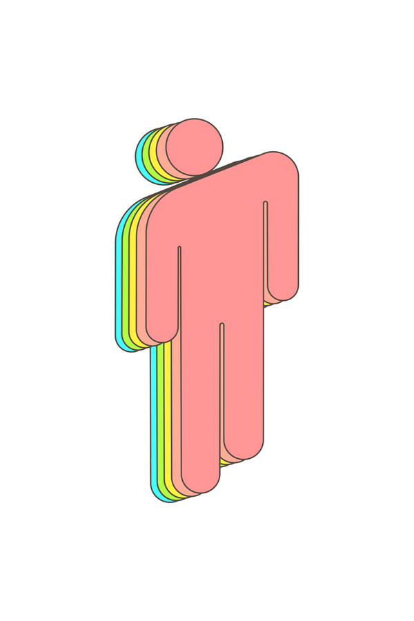 Rainbow Billie Eilish Logo Sticker Sticker Mania