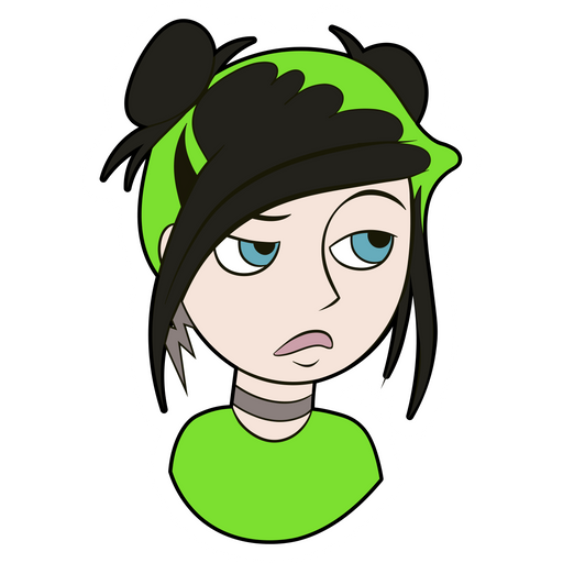 here is a Billie Eilish x Kim Possible Sticker from the Music collection for sticker mania