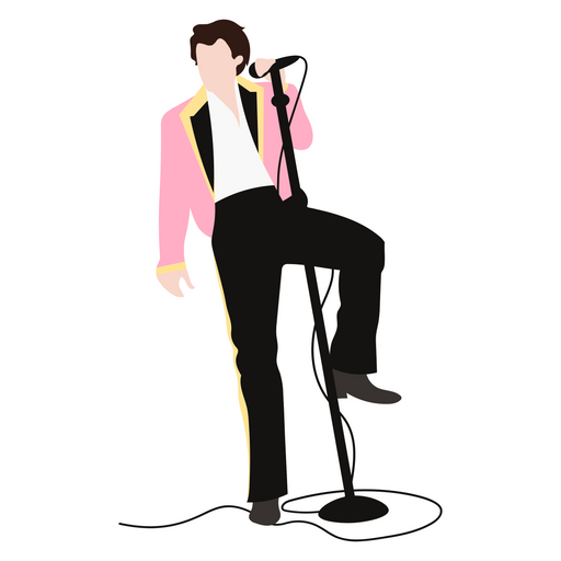 here is a Harry Styles in a Pink Jacket Sticker from the Music collection for sticker mania